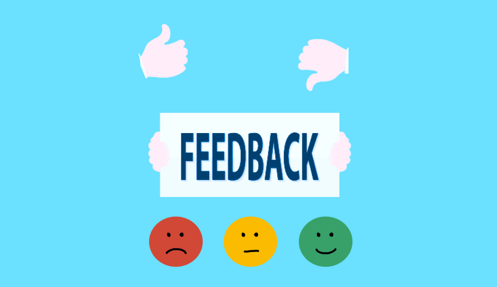 The nineteenth image is designed to collect and illustrate feedback. It features a simple and colorful design with the following elements:

The word "FEEDBACK" is prominently displayed in the center on a white signboard, held by hands.
Above the signboard, there are two hand icons, one giving a thumbs-up and the other giving a thumbs-down, representing positive and negative feedback.
Below the signboard, there are three face icons representing different levels of satisfaction:
A red sad face for negative feedback.
A yellow neutral face for average or indifferent feedback.
A green happy face for positive feedback.
The background is light blue, which keeps the focus on the feedback elements.